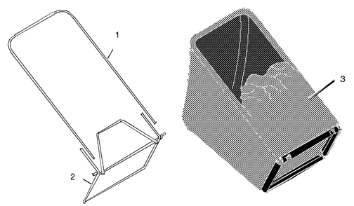 Bag Assembly Diagram and Parts List for 20705X92A 1997 Briggs and Stratton Lawn Mower